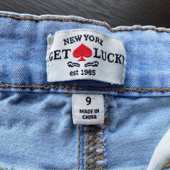 Lucky Brand Blue Denim Jean Shorts Distressed Casual - Picture 2 of 11